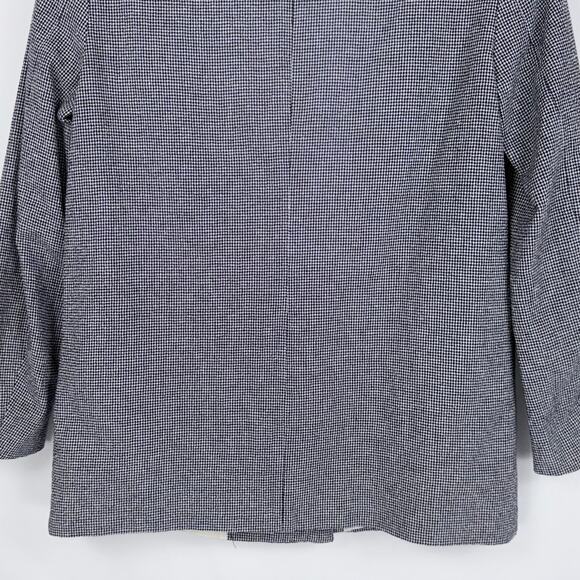 Zara Women's Academia Houndstooth Oversize Blazer Jacket Small Black White - Picture 9 of 15